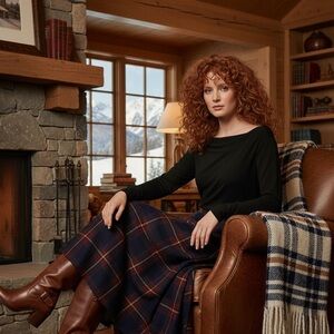 Simpli Dark Brown Stretchy Basic Top Size 8